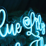 Blue Lily Cake And Florist Neon Sign