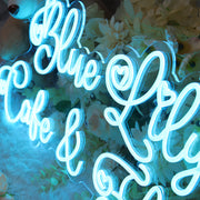 Blue Lily Cake And Florist Neon Sign