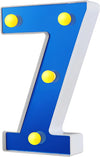 Steel Marquee Letter Blue Number 7 Seven High-End Custom Zinc Metal Marquee Light Marquee Sign