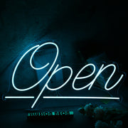 Blue Open LED Neon Sign