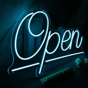 Blue Open LED Neon Sign