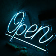 Blue Open LED Neon Sign