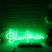 Bluntman Green Neon Sign