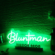 Bluntman Green Neon Sign