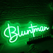 Bluntman Green Neon Sign