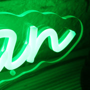 Bluntman Green Neon Sign