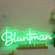 Bluntman Green Neon Sign