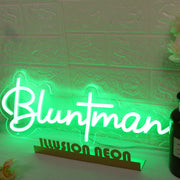 Bluntman Green Neon Sign