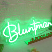 Bluntman Green Neon Sign