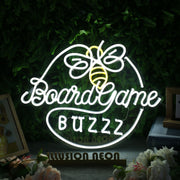 Board Game Buzzz Custom Neon Sign