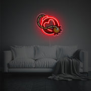 Bomb About To Explode With Heart LED Neon Acrylic Artwork