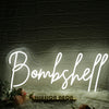 Bombshell White Neon Sign