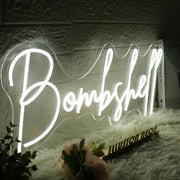 Bombshell White Neon Sign