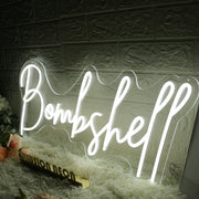 Bombshell White Neon Sign