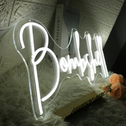 Bombshell White Neon Sign