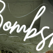 Bombshell White Neon Sign