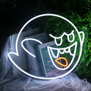 Boo Cute Ghost Halloween Neon Sign