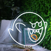 Boo Cute Ghost Halloween Neon Sign