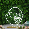 Boo White Neon Sign