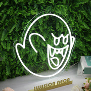 Boo White Neon Sign