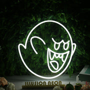 Boo White Neon Sign