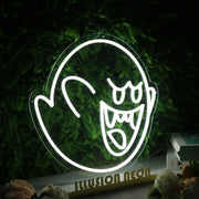 Boo White Neon Sign