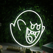 Boo White Neon Sign