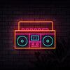 Boom Box Neon Sign