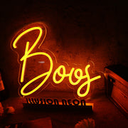 Boos Orange Neon Sign