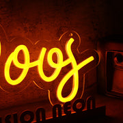 Boos Orange Neon Sign