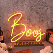 Boos Orange Neon Sign