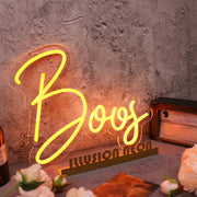 Boos Orange Neon Sign