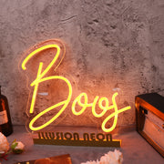 Boos Orange Neon Sign