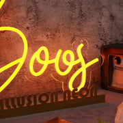 Boos Orange Neon Sign