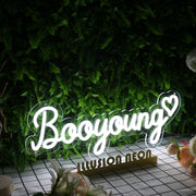 Booyoung White Neon Sign