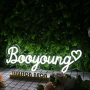 Booyoung White Neon Sign