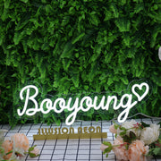 Booyoung White Neon Sign