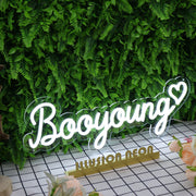 Booyoung White Neon Sign