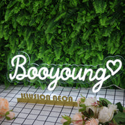 Booyoung White Neon Sign