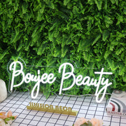 Boujee Beauty White Neon Sign