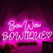 Bow Wow Bowtique Neon Sign