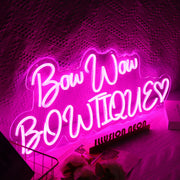 Bow Wow Bowtique Neon Sign