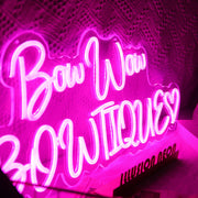 Bow Wow Bowtique Neon Sign