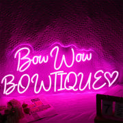 Bow Wow Bowtique Neon Sign