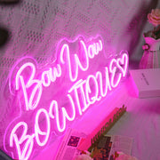 Bow Wow Bowtique Neon Sign