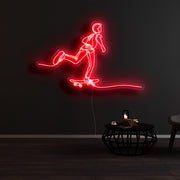 Boy Skating Neon Sign