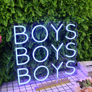 BOYS BOYS BOYS Blue Neon Sign