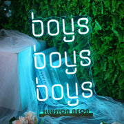 Boys Boys Boys Neon Sign