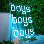 Boys Boys Boys Neon Sign