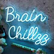 Brain Chillzz Blue Neon Sign